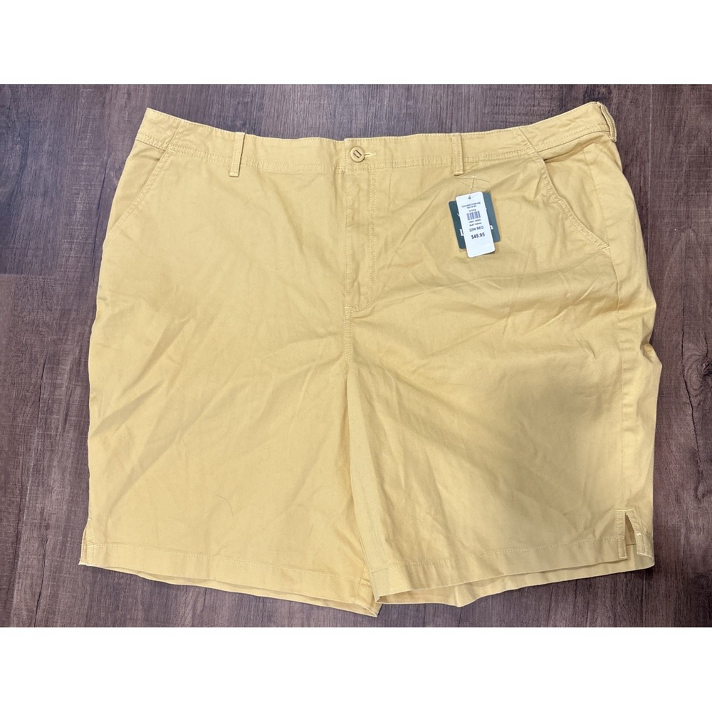 LL Bean Womens Chino Shorts Size 22W Favorite Fit Stretch Casual Yellow